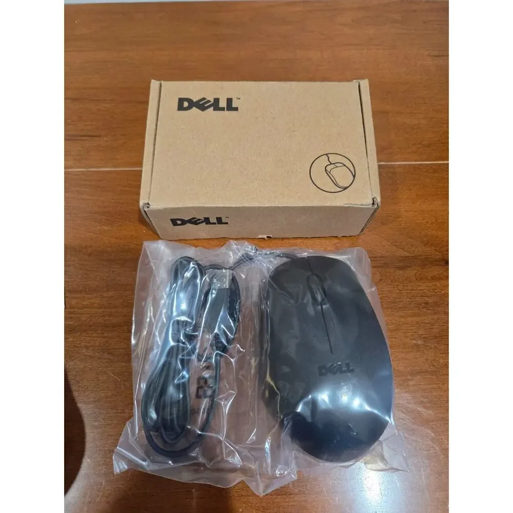 NEW Dell RGR5X - Black Optical 3-Button Scroll Wheel USB